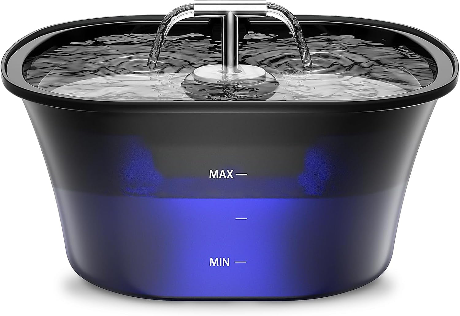 Cat Water Fountain for Drinking - 74Oz/2.2L Cat Fountain Stainless Steel Flower Style, Silent Automatic Wired Pet Water Fountain Triple-Filter Water Fountain Cat Bowl 3 Filters 3 Sponges