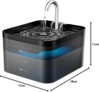 Cat Water Fountain for Drinking, 2.2L Cat Water Fountain, Ultra Silent Fountain with Activated Carbon Filter, Pet Water Fountain, Black