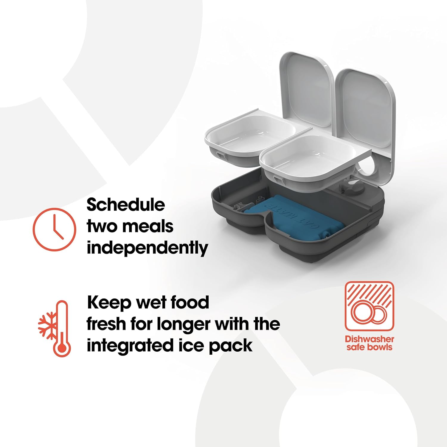 C200 Automatic Pet Feeder with Digital Timer & Ice Pack – up to 2 Wet or Dry Food Meals, No Apps or Wifi, Portion Control, Reliable Feeding for Cats & Small Dogs