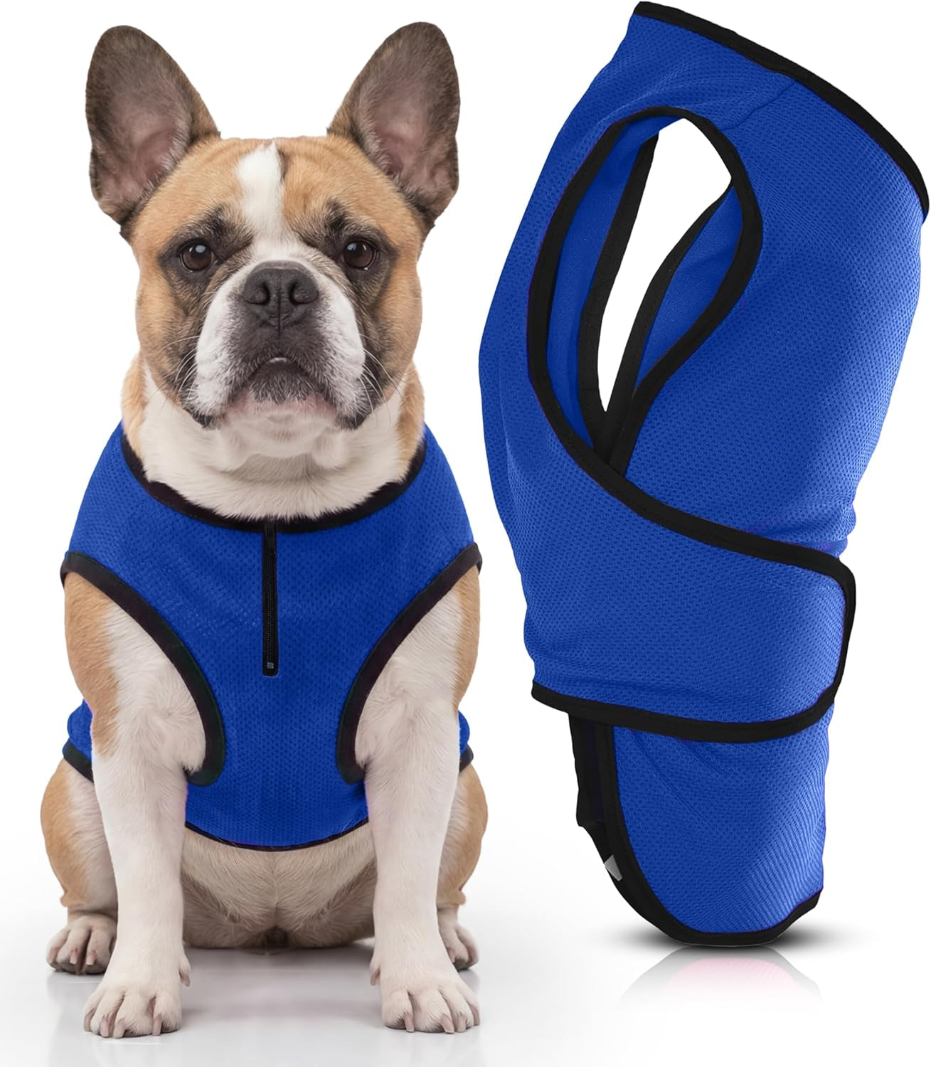 XXL Dog Cooling Vest - Easy On/Off Cooling Coat with Double Velcro & Zip Neck, Lightweight & Portable Cooling Jacket for Dogs, Perfect for Dog Owners, Walkers, Sitters & Pet Carers