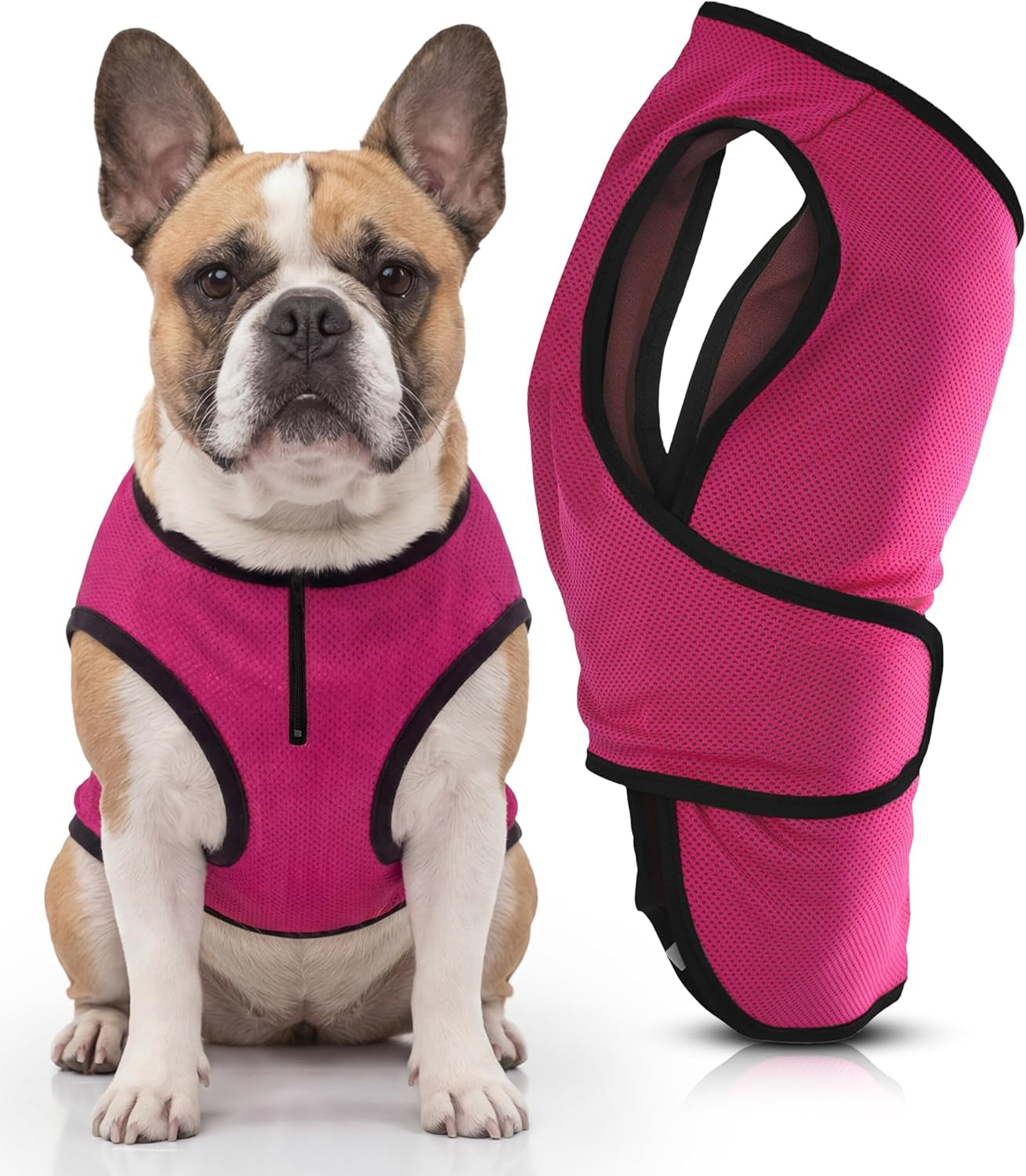 XXL Dog Cooling Vest - Easy On/Off Cooling Coat with Double Velcro & Zip Neck, Lightweight & Portable Cooling Jacket for Dogs, Perfect for Dog Owners, Walkers, Sitters & Pet Carers