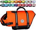Rip Stop Dog Life Jacket, Buoyancy Aid with Handle, Buoyancy for Doggy, Dog Life Jacket for Swimming & Boating, XXS, Bright Orange