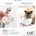 PIXI Genuine Replacement Water Fountain Filter Cartridges, 6 Pack
