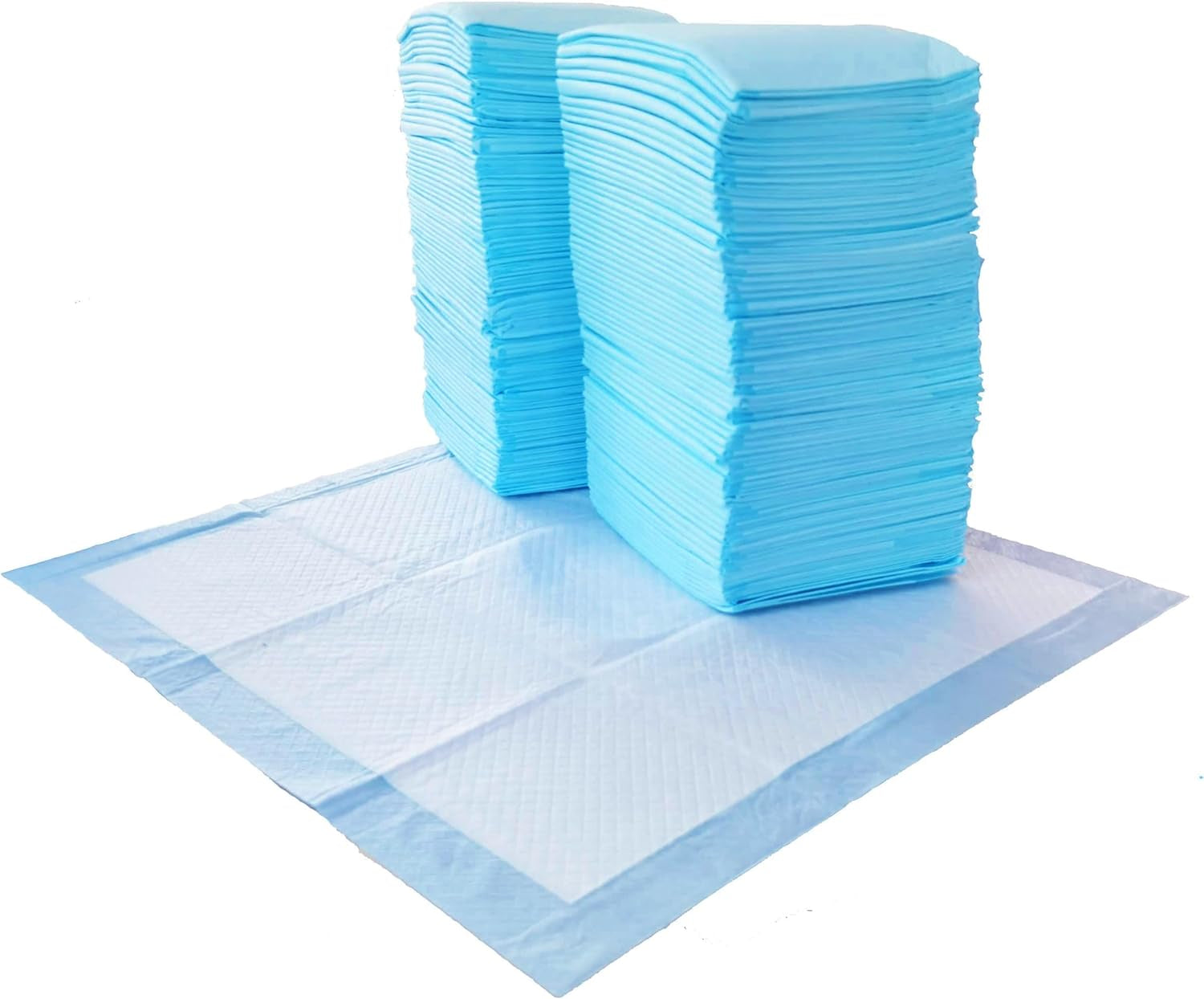 Dog and Puppy Training Pads, Leakproof, 5-Layer Design with Quick-Dry Surface, Regular, Pack of 50, Blue