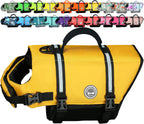 Rip Stop Dog Life Jacket, Buoyancy Aid with Handle, Buoyancy for Doggy, Dog Life Jacket for Swimming & Boating, XXS, Bright Orange