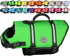 Rip Stop Dog Life Jacket, Buoyancy Aid with Handle, Buoyancy for Doggy, Dog Life Jacket for Swimming & Boating, XXS, Bright Orange