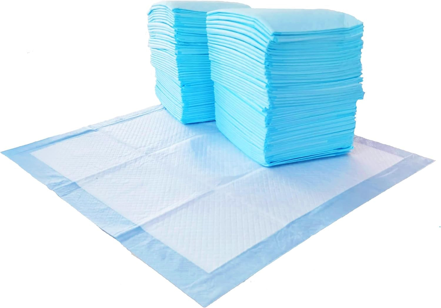 Dog and Puppy Training Pads, Leakproof, 5-Layer Design with Quick-Dry Surface, Regular, Pack of 50, Blue