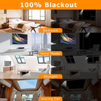 Blackout Blinds Stick On, 420D Oxford Fabric 100% Blackout Curtain for Window 200 X 145CM, Portable Blackout Shades Film for Bedroom, Cut to Any Size, Nursery Blackout Blinds for Baby Travel Temporary
