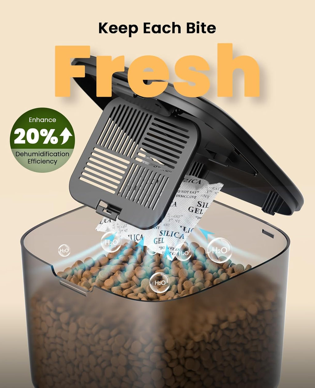 Automatic Cat Feeder with Stainless Steel Bowl, 3.5L Cat Feeder with Timer ,Pet Food Dispenser for 1-6 Meals a Day, Dry Food Auto Feeders for Cats Dogs