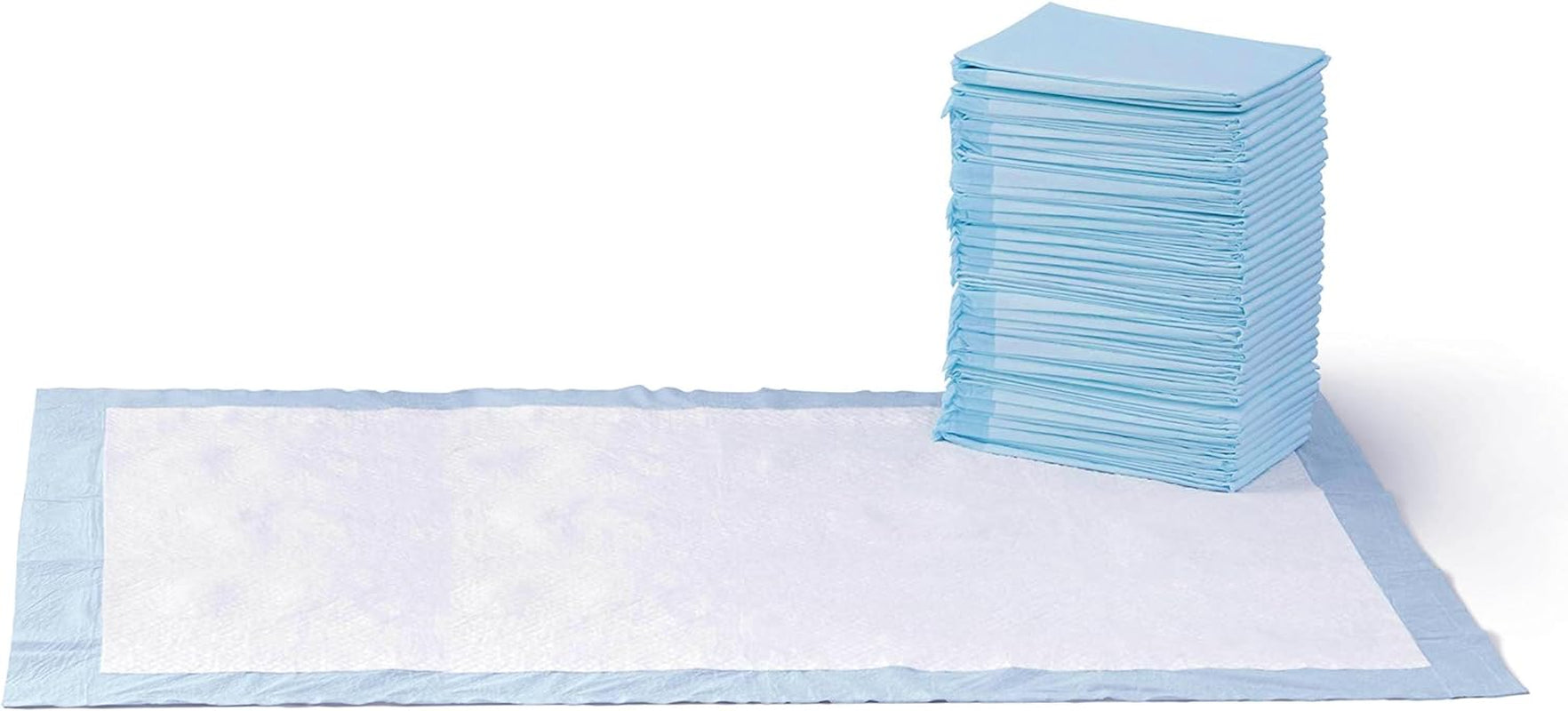 Dog and Puppy Training Pads, Leakproof, 5-Layer Design with Quick-Dry Surface, Regular, Pack of 50, Blue