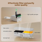 Stainless Steel Cat Water Fountain 12 Filters: Cat Fountain Filter - Pet Water Dispenser Filter - Pet Water Fountain Filter - 6 Carbon Filters + 6 Foam Filters - Multiple Filtration