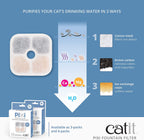 PIXI Genuine Replacement Water Fountain Filter Cartridges, 6 Pack