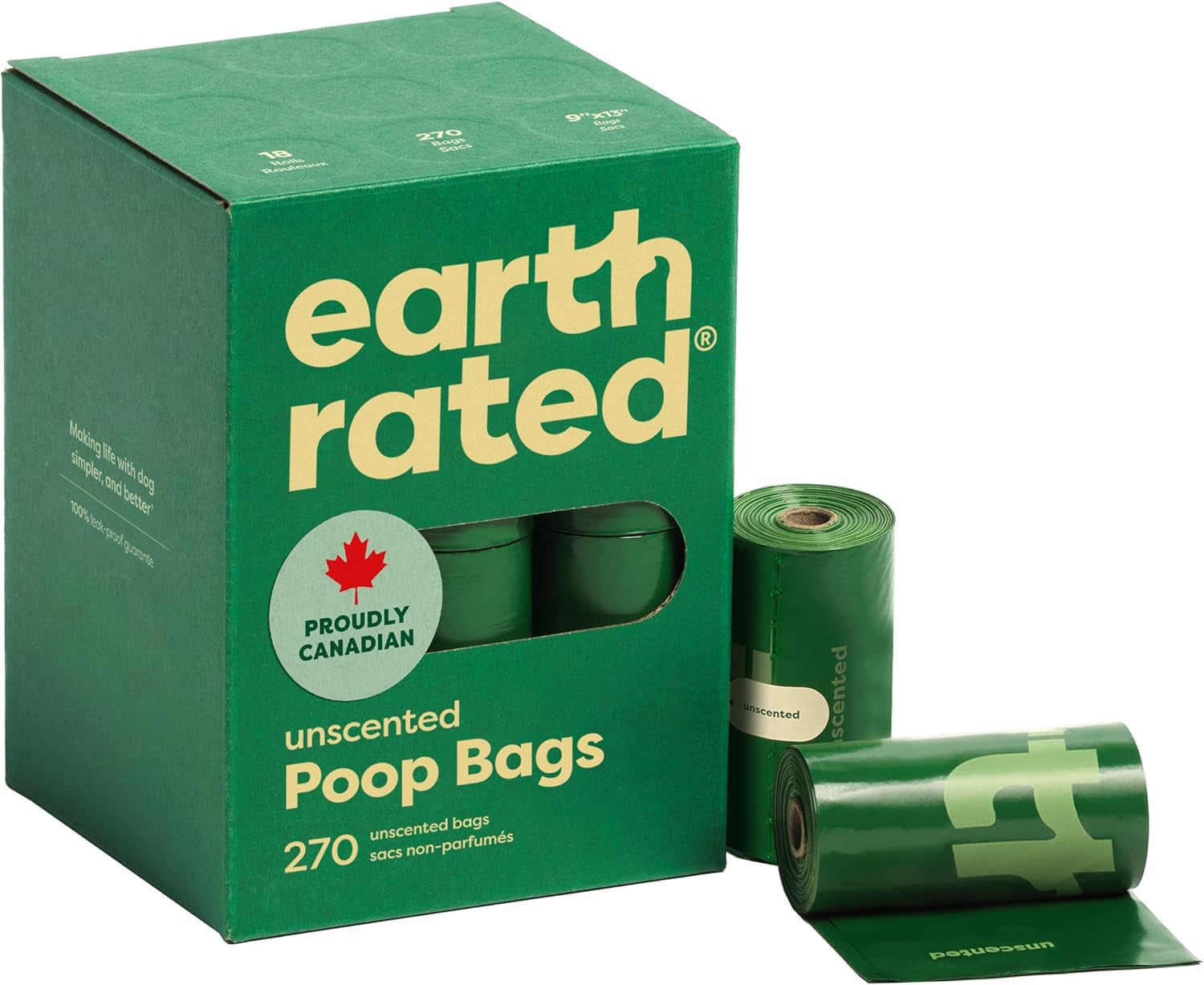 Dog Poo Bags, Guaranteed Leak Proof and Extra Thick Waste Bag Refill Rolls for Dogs, Lavender Scented, 270 Count