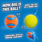 Ultra Ball, Durable High Bounce Rubber Dog Ball, Launcher Compatible, 2 Pack, Medium