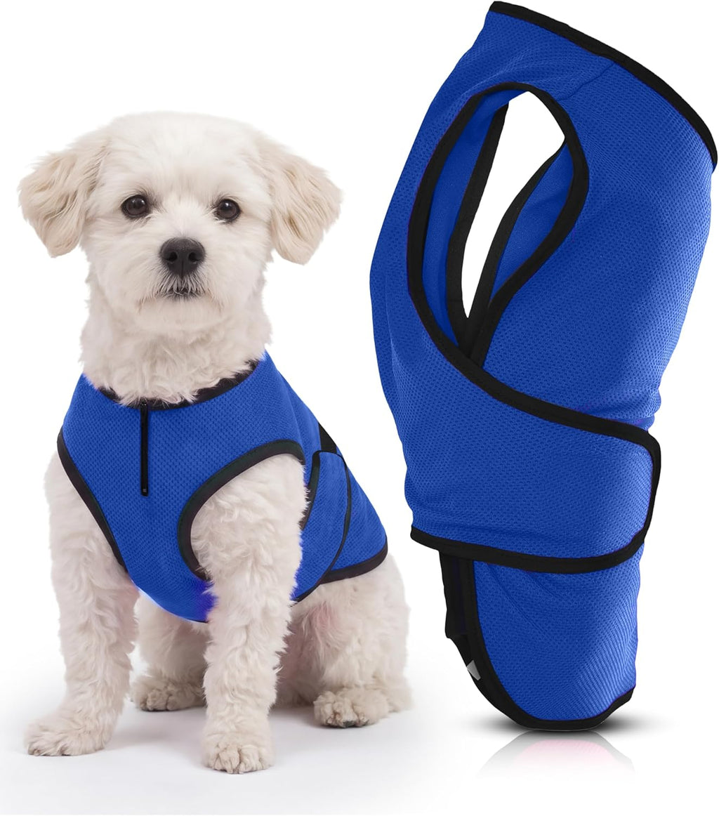 XXL Dog Cooling Vest - Easy On/Off Cooling Coat with Double Velcro & Zip Neck, Lightweight & Portable Cooling Jacket for Dogs, Perfect for Dog Owners, Walkers, Sitters & Pet Carers