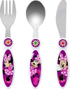 Kids 6 Piece Reusable Dinner Set - Plate/Bowl/Cup/Knife/Fork/Spoon - Childrens Dinnerware Tableware Cutlery Set (Minnie Mouse)