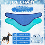 Dog Cooling Bandana - 2 Pack Instant Chill Out Adjustable Pet Scarf, Summer Outdoor Ice Collar Cooler, Prevent Sunstroke for Small Medium Large Breeds (Navy Green, L)