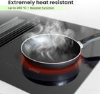 Induction Hob Protector Mat Set – Protects Glass Cooktop from Scratches & Spills – Easy to Clean Hob Cover for Induction Cookers (Set of 5)