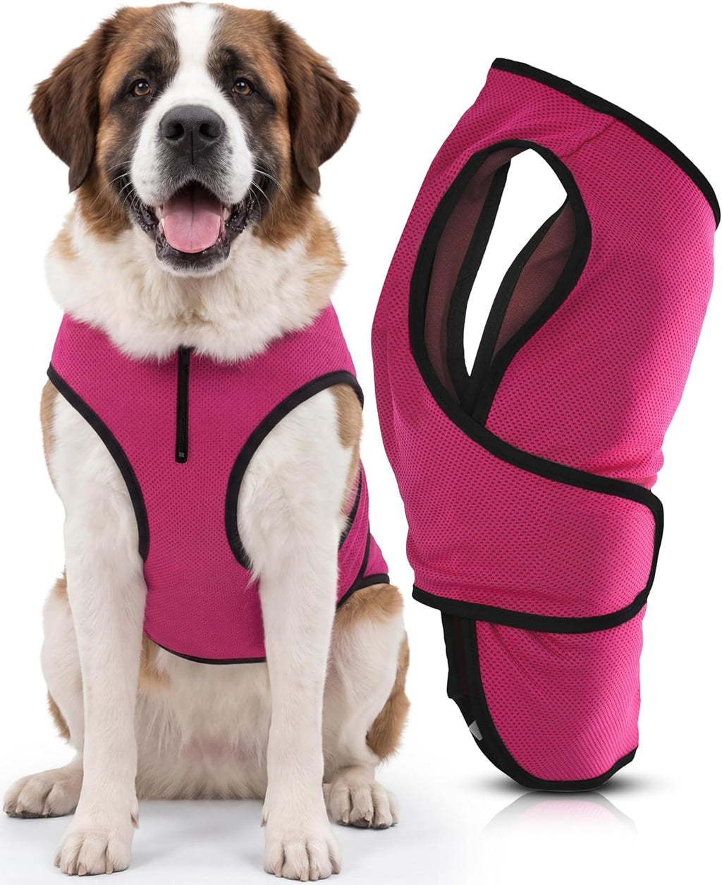 XXL Dog Cooling Vest - Easy On/Off Cooling Coat with Double Velcro & Zip Neck, Lightweight & Portable Cooling Jacket for Dogs, Perfect for Dog Owners, Walkers, Sitters & Pet Carers