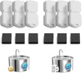 Stainless Steel Cat Water Fountain 12 Filters: Cat Fountain Filter - Pet Water Dispenser Filter - Pet Water Fountain Filter - 6 Carbon Filters + 6 Foam Filters - Multiple Filtration