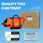 Rip Stop Dog Life Jacket, Buoyancy Aid with Handle, Buoyancy for Doggy, Dog Life Jacket for Swimming & Boating, XXS, Bright Orange