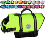 Rip Stop Dog Life Jacket, Buoyancy Aid with Handle, Buoyancy for Doggy, Dog Life Jacket for Swimming & Boating, XXS, Bright Orange