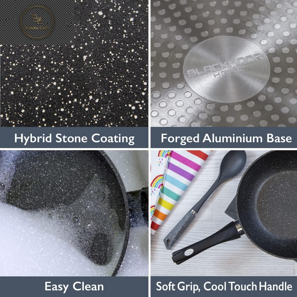 67080 Classic 28Cm Frying Pan/Non-Stick Coating/Cool Touch Handle/Suitable for Induction, Electric and Gas Hobs/Black Colour