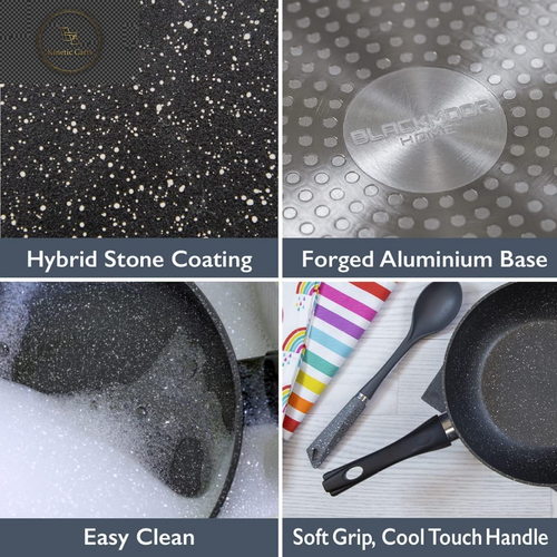 67080 Classic 28Cm Frying Pan/Non-Stick Coating/Cool Touch Handle/Suitable for Induction, Electric and Gas Hobs/Black Colour