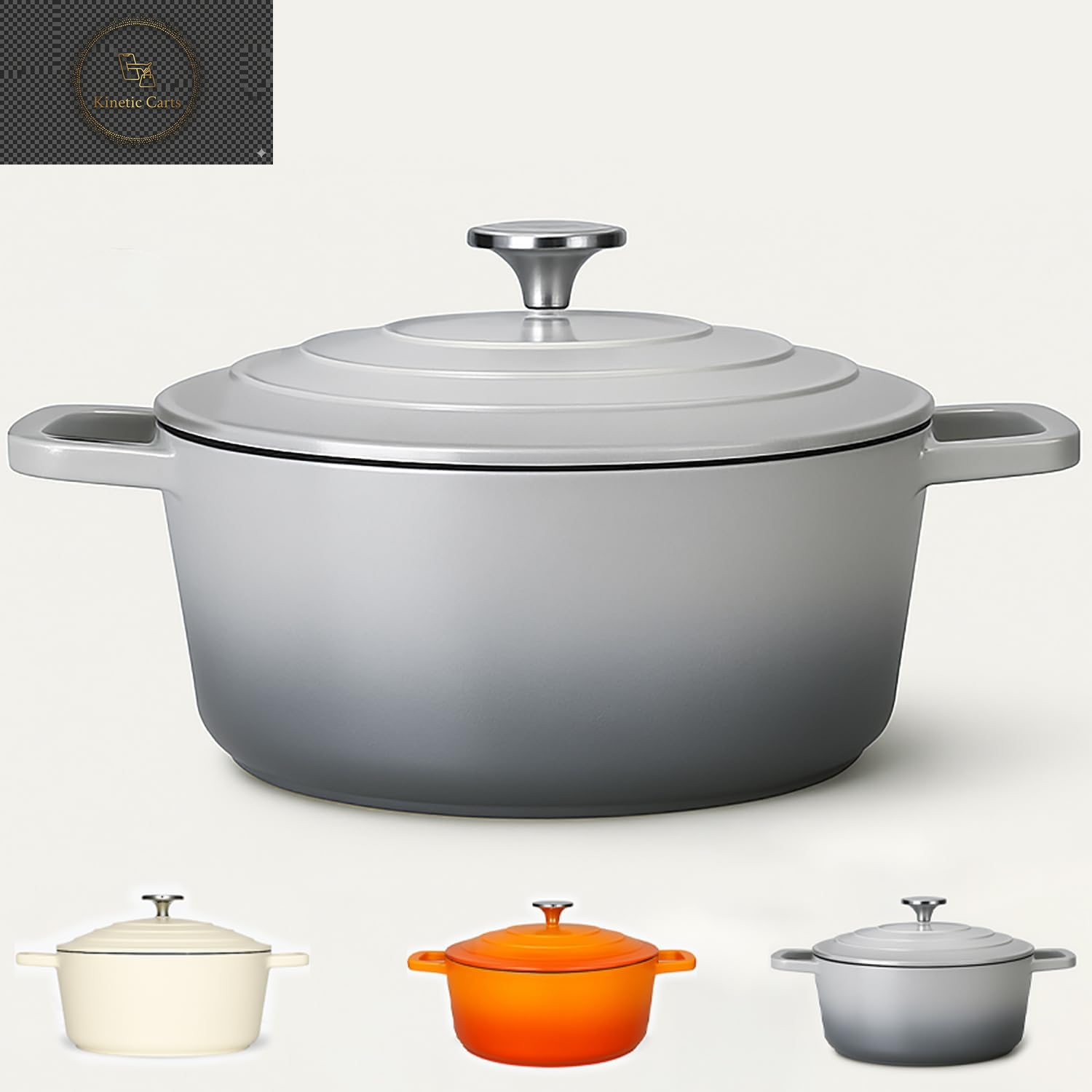 Casserole Dish with Lid Medium 4L, 28Cm – Lightweight Cast Aluminium Casserole Pan Shallow Induction Hob & Oven Safe, Durable Non-Stick Cooking Pot Stew, Roast (Black, 28Cm - Shallow)