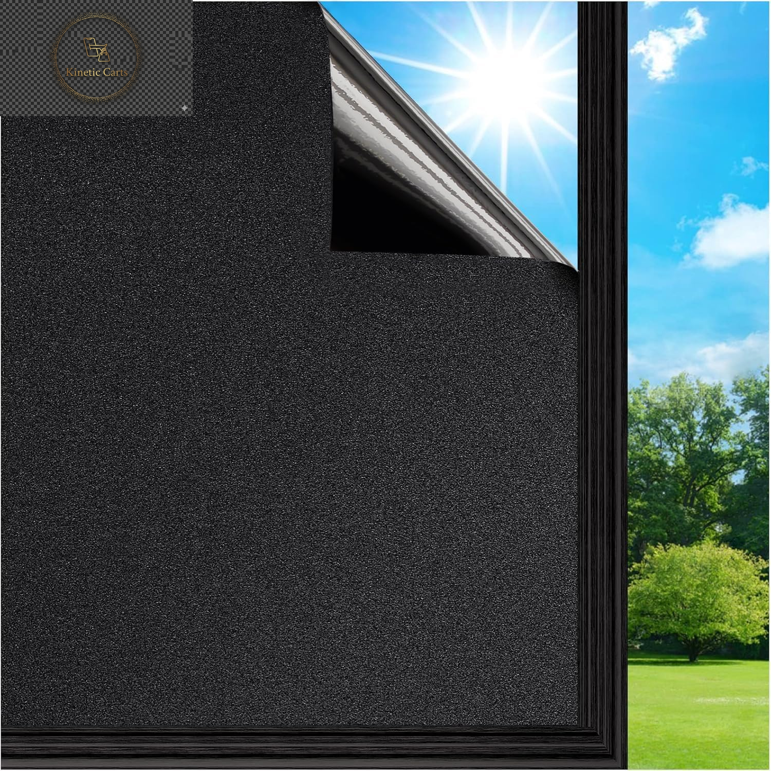 Reflective One Way Window Film Privacy: Mirror Heat Control Sun Blocker Window Tint Film, UV Protection anti Glare, No Glue Clear Daytime Privacy for Home Office (Silver, 44.5 * 200Cm)