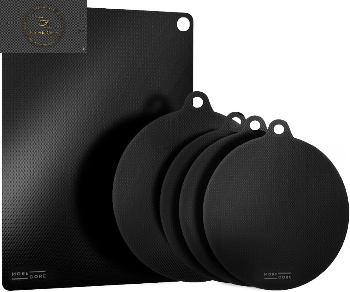Induction Hob Protector Mat Set – Protects Glass Cooktop from Scratches & Spills – Easy to Clean Hob Cover for Induction Cookers (Set of 5)