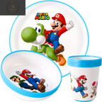 Bluey 3Pc Kids Dinner Set – Toddler Plates and Bowls Set with Kids Cup, Reusable Bicolor Premium Plastic Dinnerware Sets - Baby Plates, Baby Bowls, Toddler Cups, Children’S Mealtime Tableware