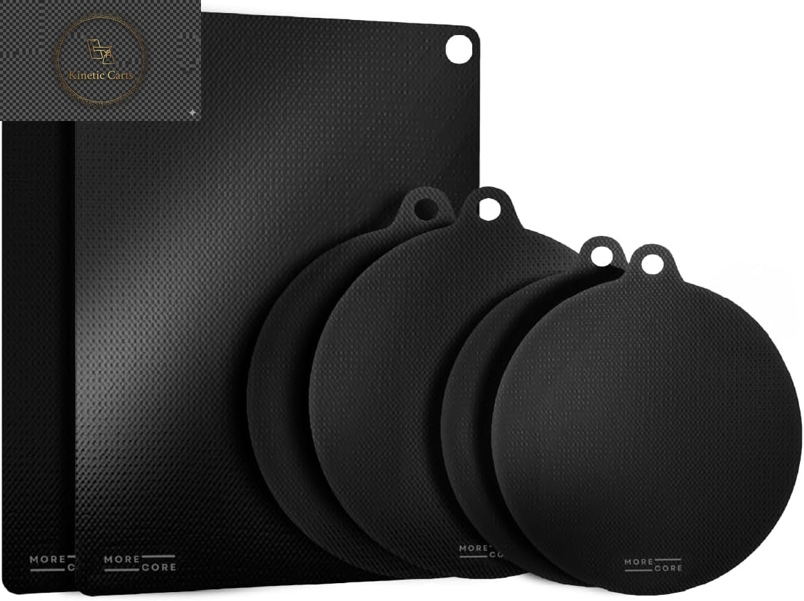 Induction Hob Protector Mat Set – Protects Glass Cooktop from Scratches & Spills – Easy to Clean Hob Cover for Induction Cookers (Set of 5)