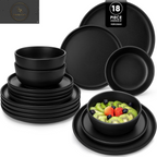  Vancasso Playa Series 24-Piece Dinner Set, Stoneware Plates and Bowls Set for 6, Mediterranean Style Crockery Set in Vibrant Blue, Playa Series Dinner Service Set, Dishwasher & Microwave Safe
