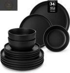  Vancasso Playa Series 24-Piece Dinner Set, Stoneware Plates and Bowls Set for 6, Mediterranean Style Crockery Set in Vibrant Blue, Playa Series Dinner Service Set, Dishwasher & Microwave Safe