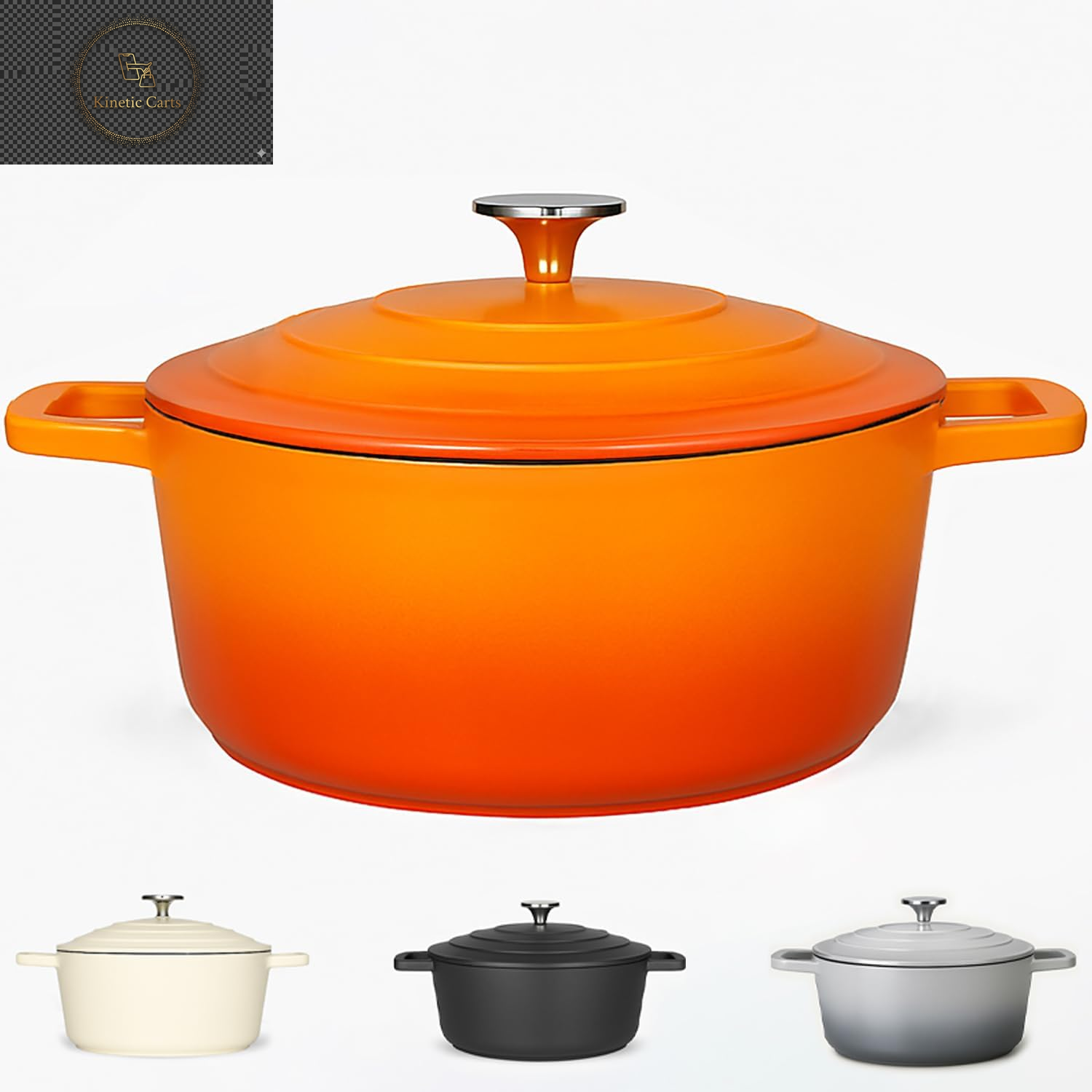 Casserole Dish with Lid Medium 4L, 28Cm – Lightweight Cast Aluminium Casserole Pan Shallow Induction Hob & Oven Safe, Durable Non-Stick Cooking Pot Stew, Roast (Black, 28Cm - Shallow)