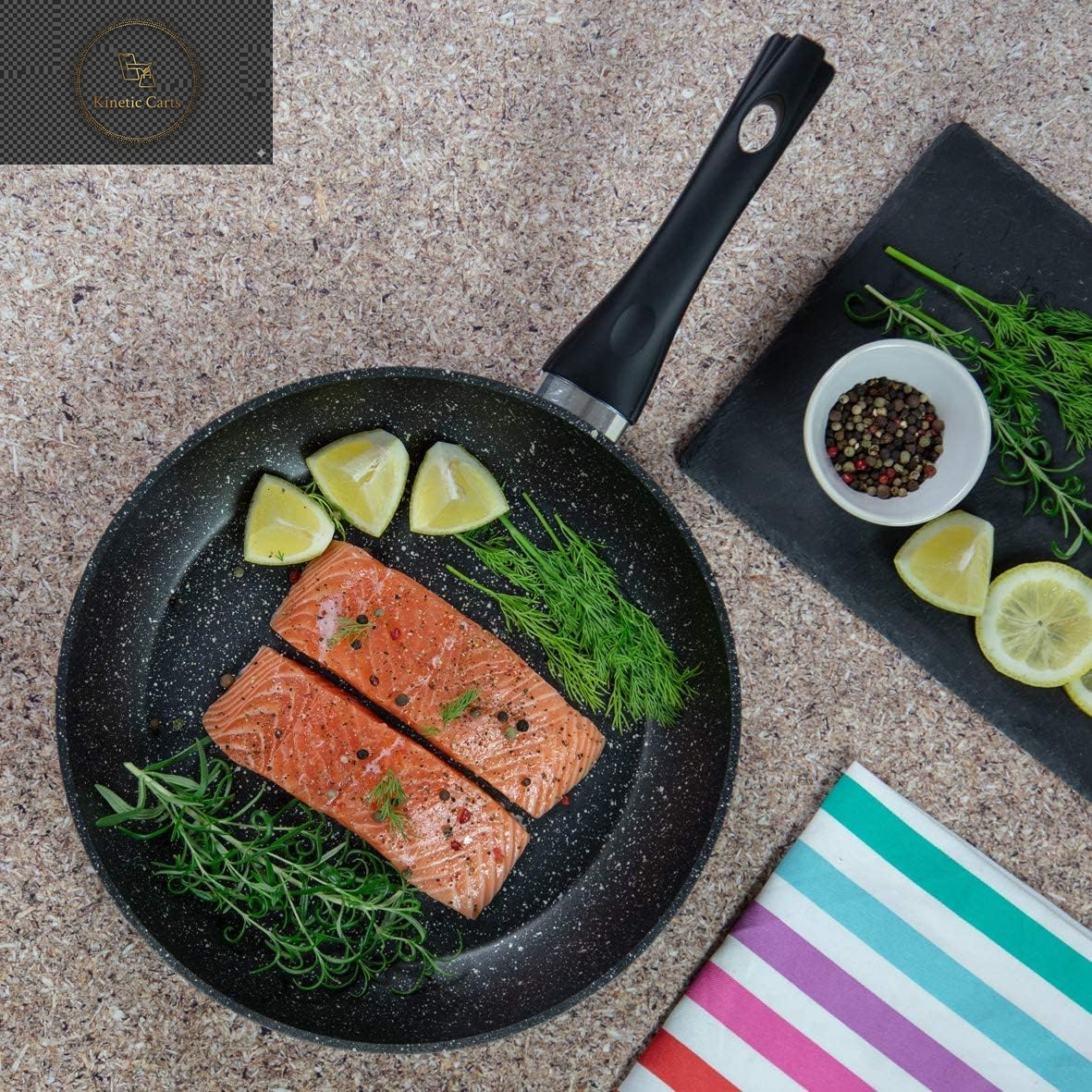 67080 Classic 28Cm Frying Pan/Non-Stick Coating/Cool Touch Handle/Suitable for Induction, Electric and Gas Hobs/Black Colour