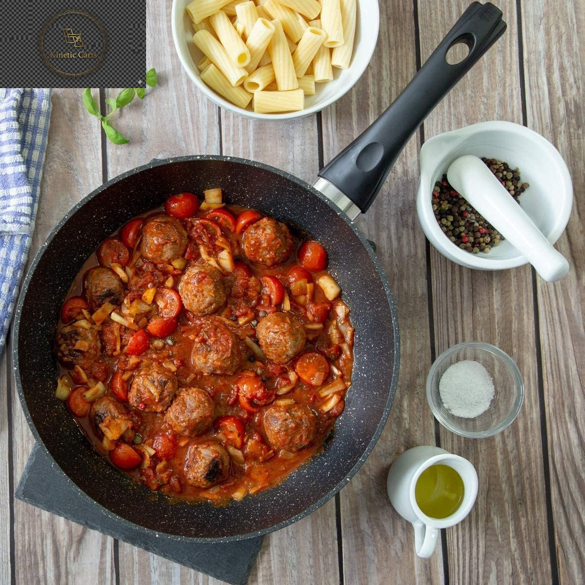 67080 Classic 28Cm Frying Pan/Non-Stick Coating/Cool Touch Handle/Suitable for Induction, Electric and Gas Hobs/Black Colour