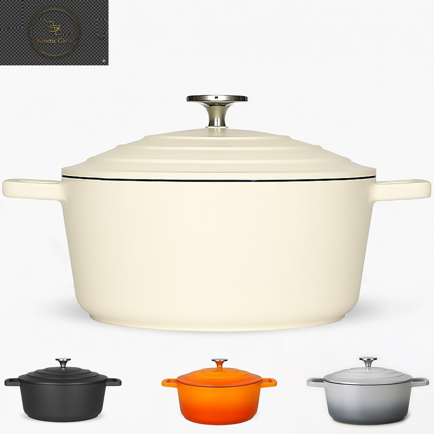 Casserole Dish with Lid Medium 4L, 28Cm – Lightweight Cast Aluminium Casserole Pan Shallow Induction Hob & Oven Safe, Durable Non-Stick Cooking Pot Stew, Roast (Black, 28Cm - Shallow)